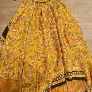 NWOT India Boutique Silky Smocked Halter Dress Boho Coastal Cowgirl Western OS